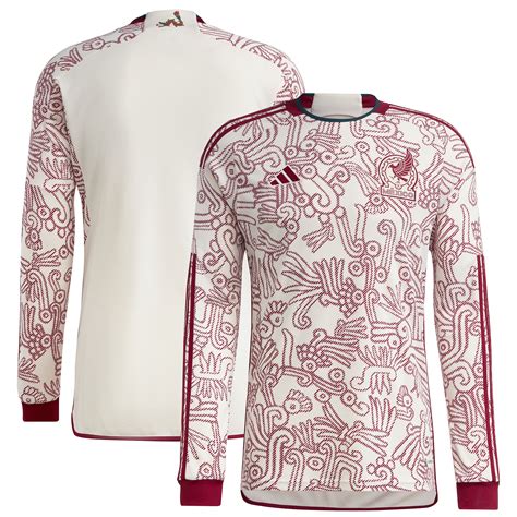men's replica adidas mexico long sleeve away jersey 2022